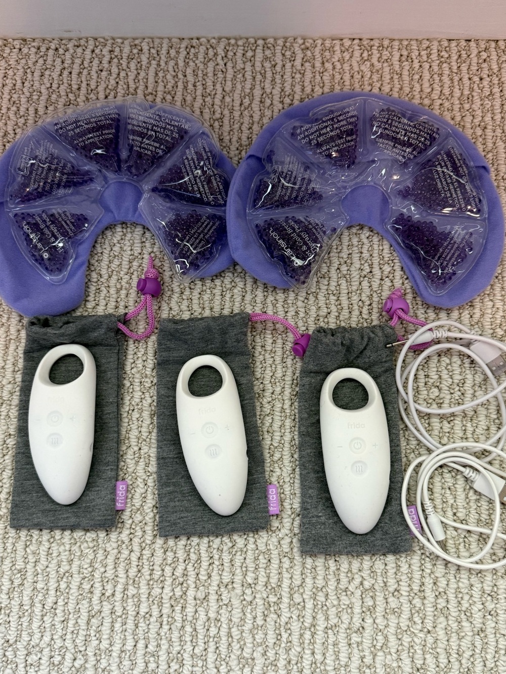 3-Frida Mom 2 in 1 lactation massagers & Lansinoh hot/cold pads